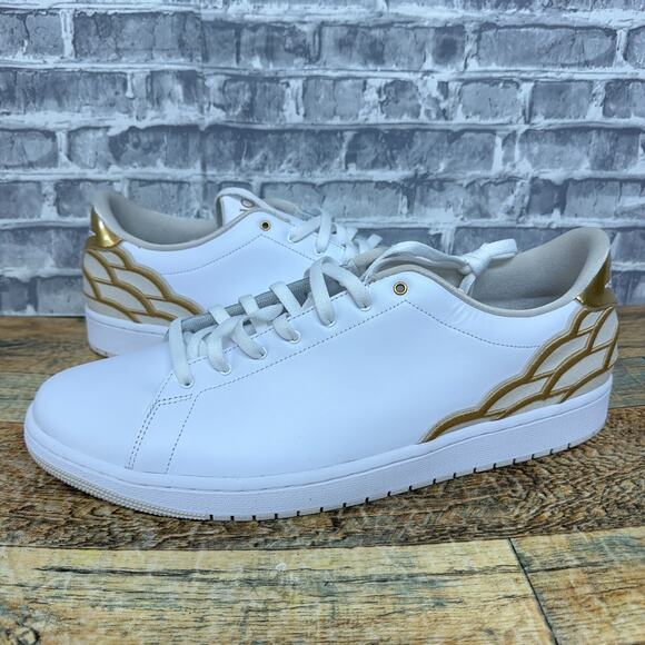 Nike Air Jordan Retro 1 Centre Court White Gold DQ8577-100 Mens Size 16 New - Picture 1 of 7